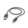Cable de carga Hama, USB-A - USB-C, 1 m, 480 Mbit/s, negro