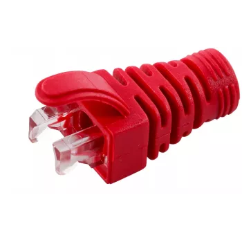 Funda de alivio de tensión MicroConnect CONB65R para cables Cat5e/Cat6/Cat6A hasta 6,5 mm, rojo