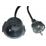 MicroConnect MC-PE0300FRB alargador de alimentación de enchufe UE a tipo E francés, 3 m, negro