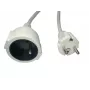 MicroConnect MC-PE0500FRW alargador de alimentación, de UE a tipo E francés, 5 m, blanco