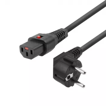 Cable de alimentación MicroConnect MC-SCHC13-1 conector macho Schuko CEE 7/7 a IEC C13, 1,0 m