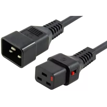 Cable de alimentación MicroConnect MC-C19C20LOCK-1.5M — C19 a C20 con bloqueo IEC, 1,5 m
