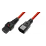 Cable de alimentación MicroConnect MC-C13C14LOCK-2.5MR — IEC C13 a C14, con clip de bloqueo, 2,5 m