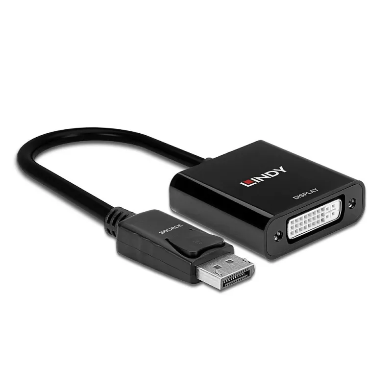 Convertidor de vídeo activo Lindy DisplayPort 1.2 a DVI 41734
