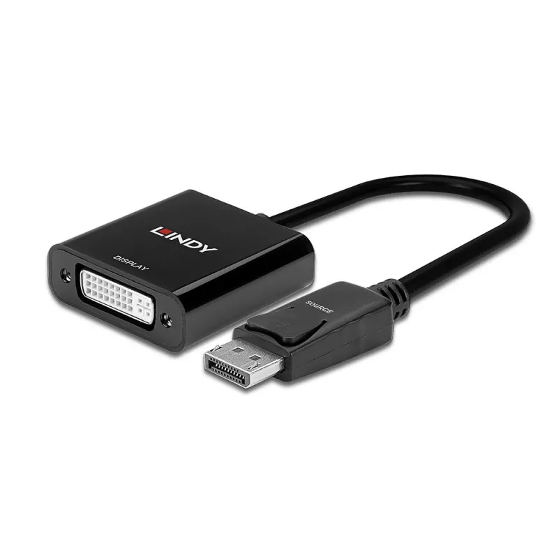 Convertidor de vídeo activo Lindy DisplayPort 1.2 a DVI 41734