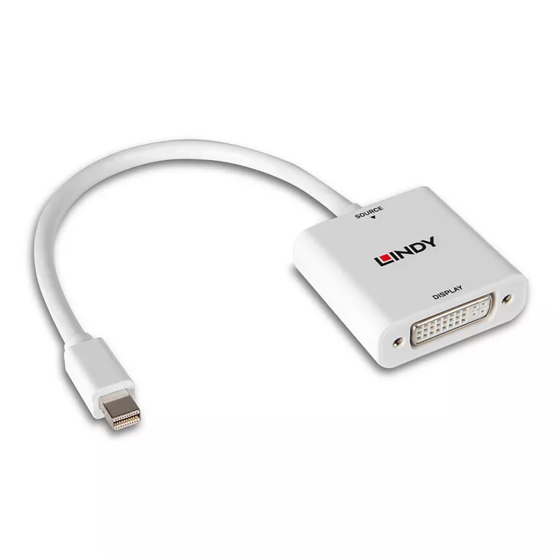 Lindy Mini DisplayPort a DVI convertidor 0,18 m Mini DisplayPort DVI-I