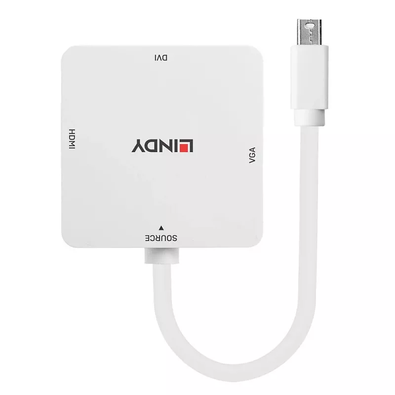 Lindy Mini DisplayPort 1.2 a HDMI 1.4, DVI y VGA convertidor