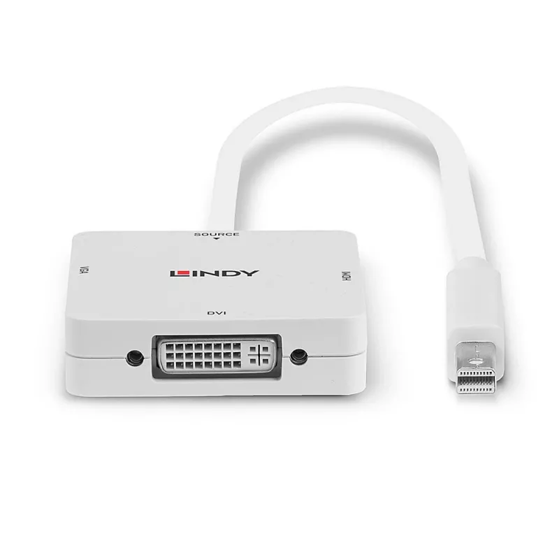 Lindy Mini DisplayPort 1.2 a HDMI 1.4, DVI y VGA convertidor