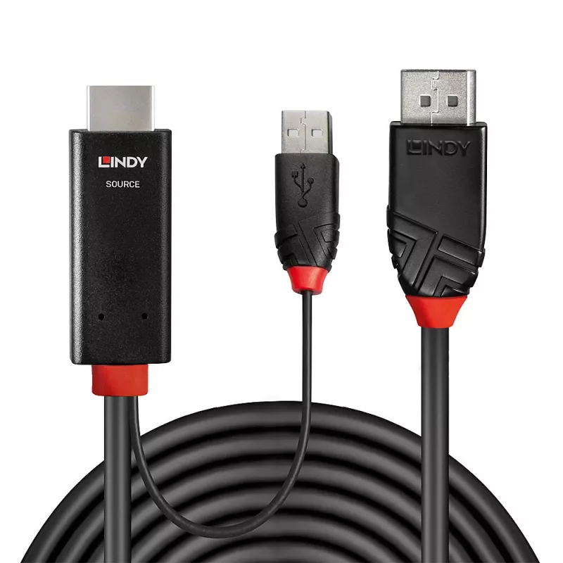 Lindy 3m cable HDMI a DisplayPort