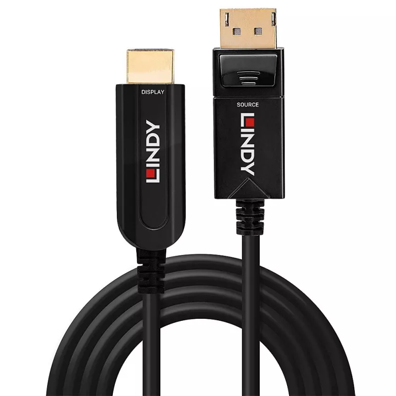Lindy 50m cable Fibre Optic Hybrid DisplayPort 1.2 a HDMI 18G