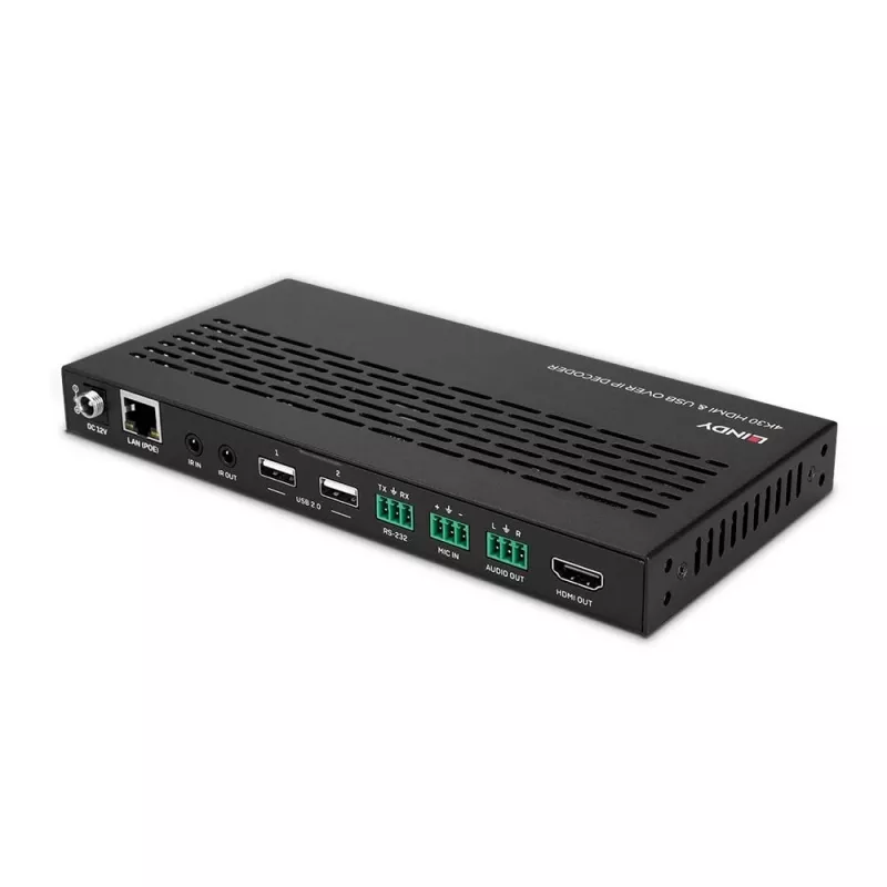 Receptor AV Lindy 4K30 HDMI y USB over IP System – Decoder