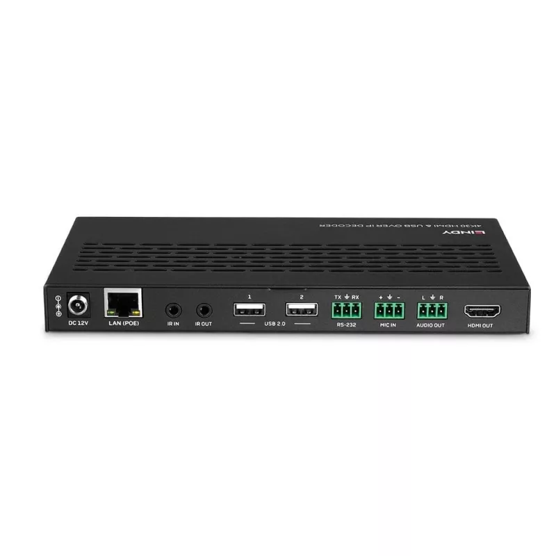 Receptor AV Lindy 4K30 HDMI y USB over IP System – Decoder