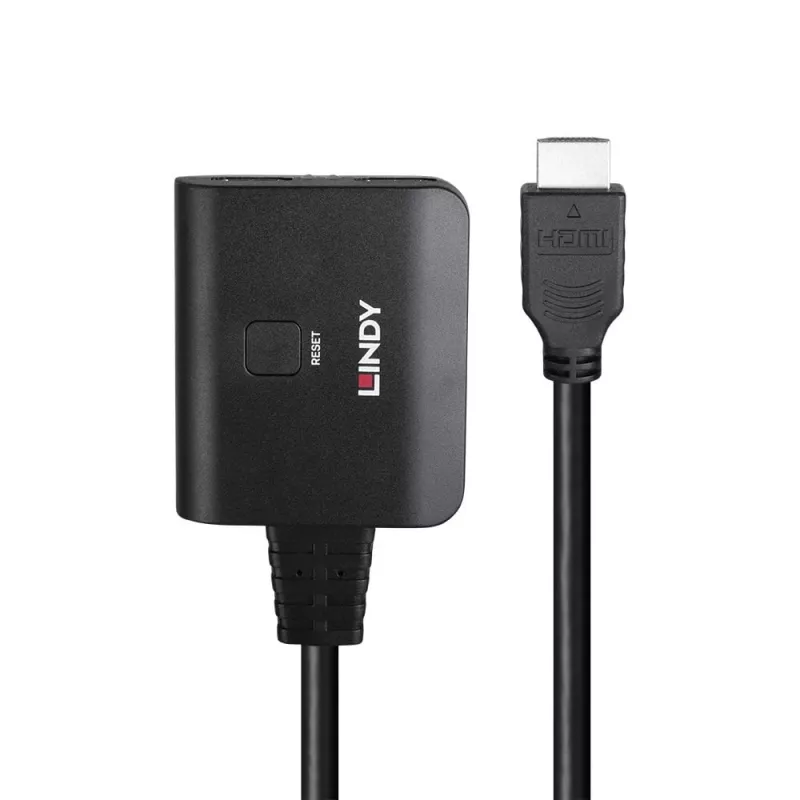 Lindy 2-Port HDMI 4K60 Splitter cable negro 3840x2160