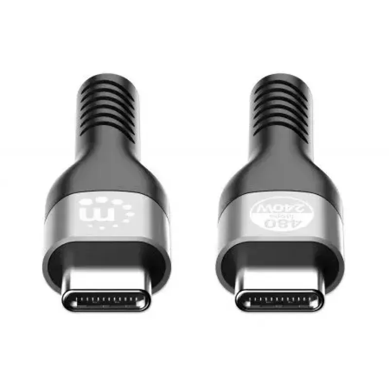 Cable Manhattan USB-C a USB-C 240W 2m conector macho a conector macho negro 480 Mbit/s