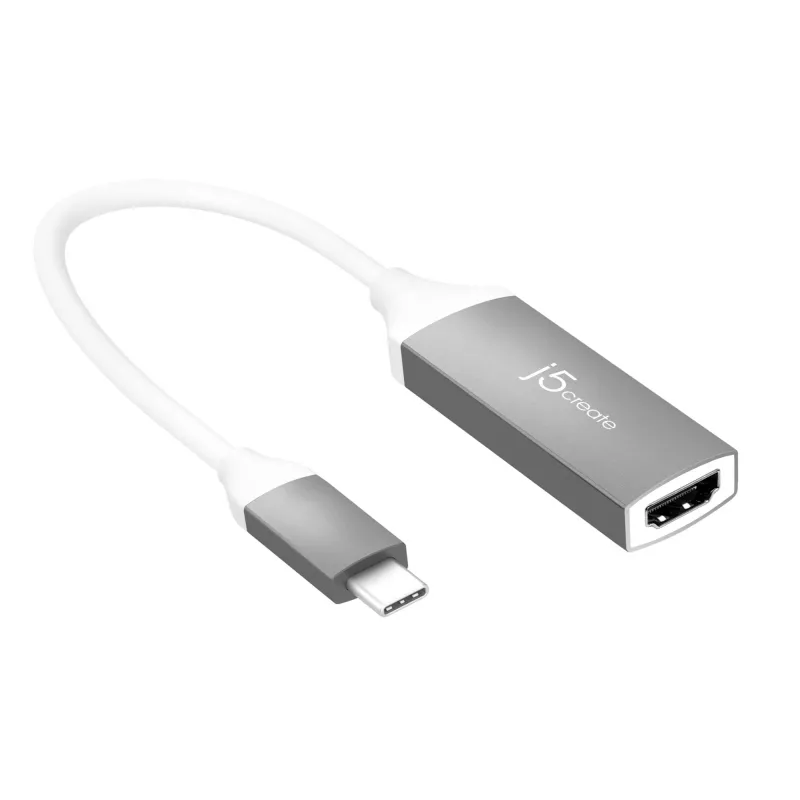Adaptador j5create JCA153G-N USB-C® a 4K HDMI™, 2.0/3.2 Gen 1 (3.1 Gen 1), USB Type-C, salida HDMI, 3840 x 2160 píxeles
