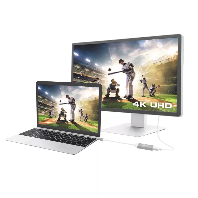 Adaptador j5create JCA153G-N USB-C® a 4K HDMI™, 2.0/3.2 Gen 1 (3.1 Gen 1), USB Type-C, salida HDMI, 3840 x 2160 píxeles