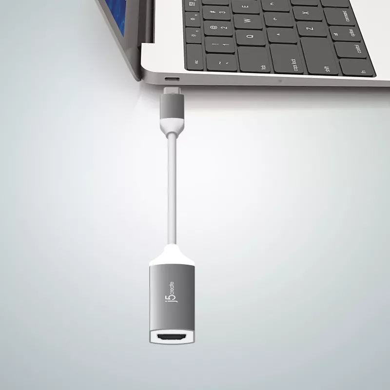 Adaptador j5create JCA153G-N USB-C® a 4K HDMI™, 2.0/3.2 Gen 1 (3.1 Gen 1), USB Type-C, salida HDMI, 3840 x 2160 píxeles
