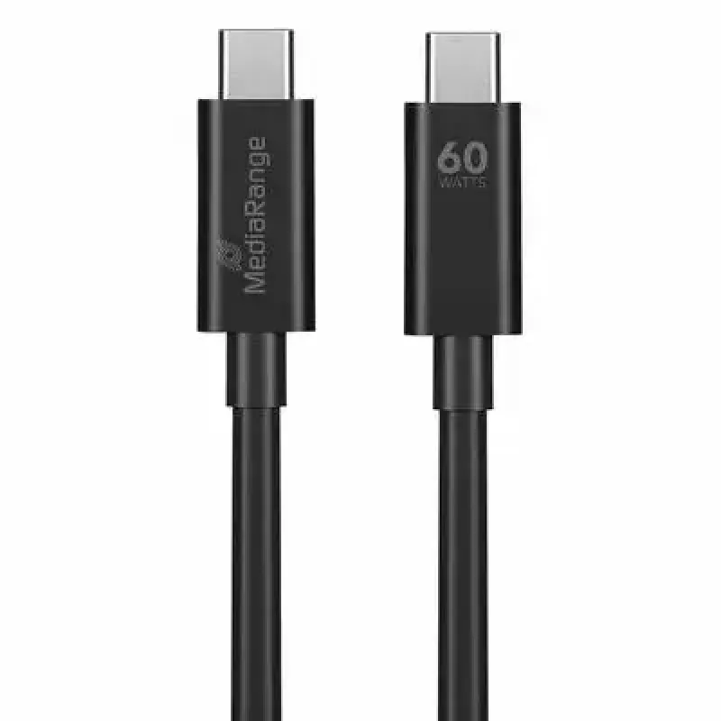 Cable USB MediaRange MRCS213 1,2 m USB 3.2 Gen 1 USB-C Negro