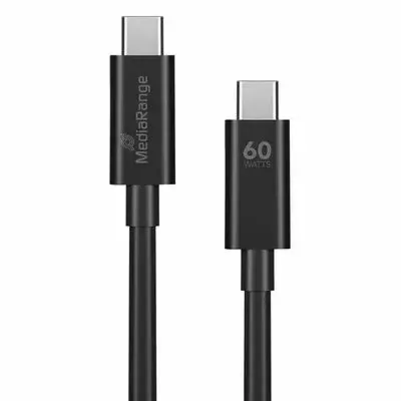 Cable USB MediaRange MRCS213 1,2 m USB 3.2 Gen 1 USB-C Negro