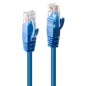 Lindy Cable de red Cat.6 U/UTP de 3 m, Azul