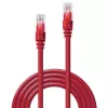 Cable de red Lindy 3m Cat.6 RJ-45 U/UTP rojo