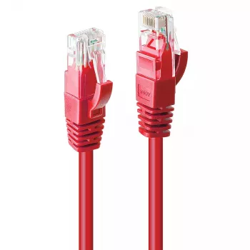 Cable de red Lindy 3m Cat.6 RJ-45 U/UTP rojo