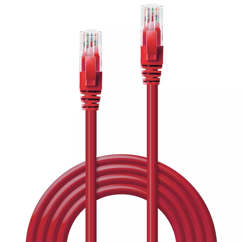 Cable de red Lindy 20m Cat.6 RJ-45 U/UTP rojo