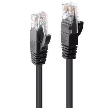 Cable de red Lindy 30m Cat.6 RJ-45 U/UTP negro