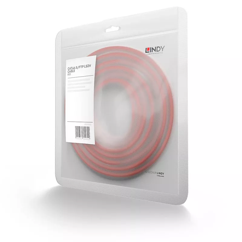 Cable de red Lindy 45383 rojo 0,3 m Cat6a S/FTP (S-STP)
