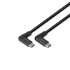 Lindy Cable USB 3.2 USB-C de 1,5 m con conectores en ángulo, 10 Gbit/s