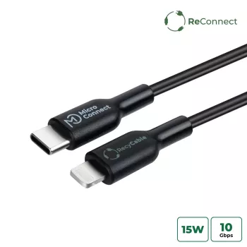 Microconnect ECO-USB3.1CL1 Cable Lightning 1 m Negro conector USB-C