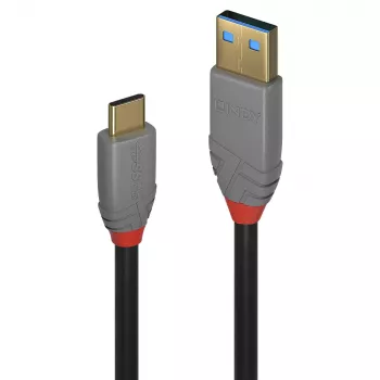 Cable USB 3.2 Type-A a C Lindy 2 m, 10 Gbps, 5 A PD, negro