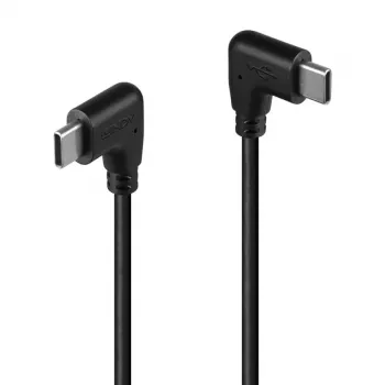 Lindy Cable USB 2.0 de 1 m USB-C en ángulo a USB-C en ángulo