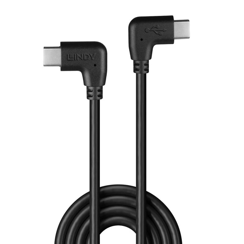 Lindy Cable USB 2.0 de 1 m USB-C en ángulo a USB-C en ángulo