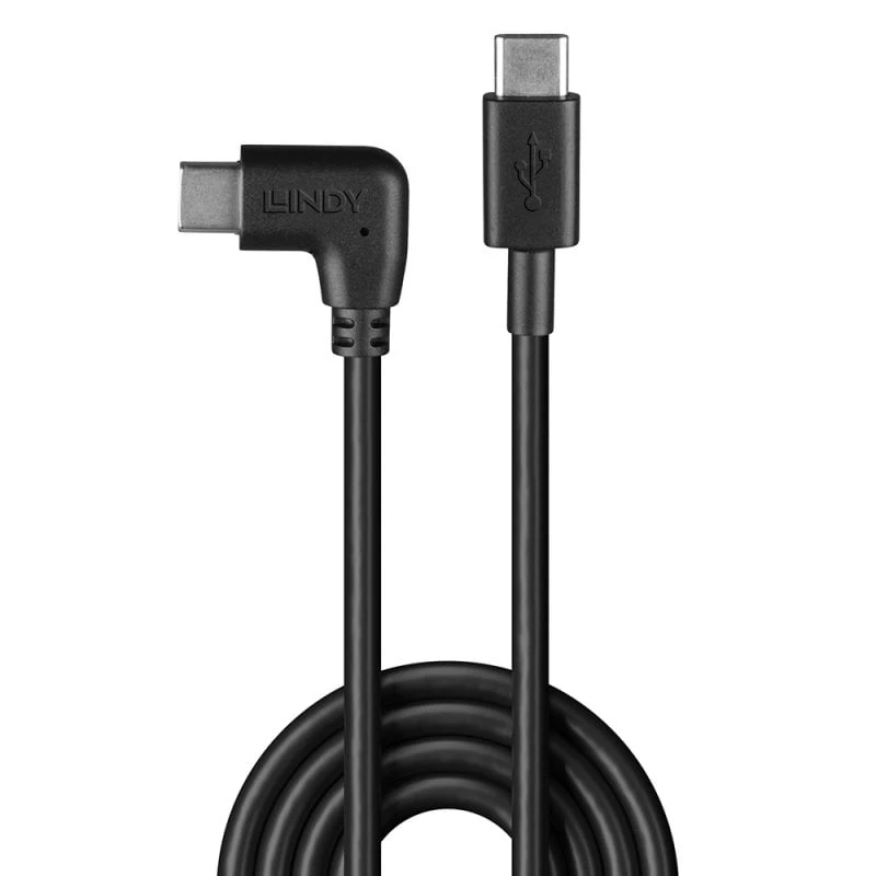 Lindy Cable USB 2.0 de 1 m USB-C recto a USB-C en ángulo