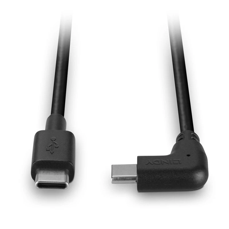 Lindy Cable USB 2.0 de 1 m USB-C recto a USB-C en ángulo
