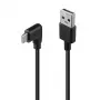 Cable USB Lindy 32000 — USB 2.0, USB-A a USB-C, 0,5 m, negro