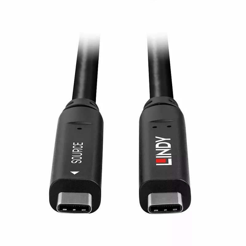 Lindy Cable híbrido USB 3.2 Gen 2 y DP 1.4 tipo C de 10 m