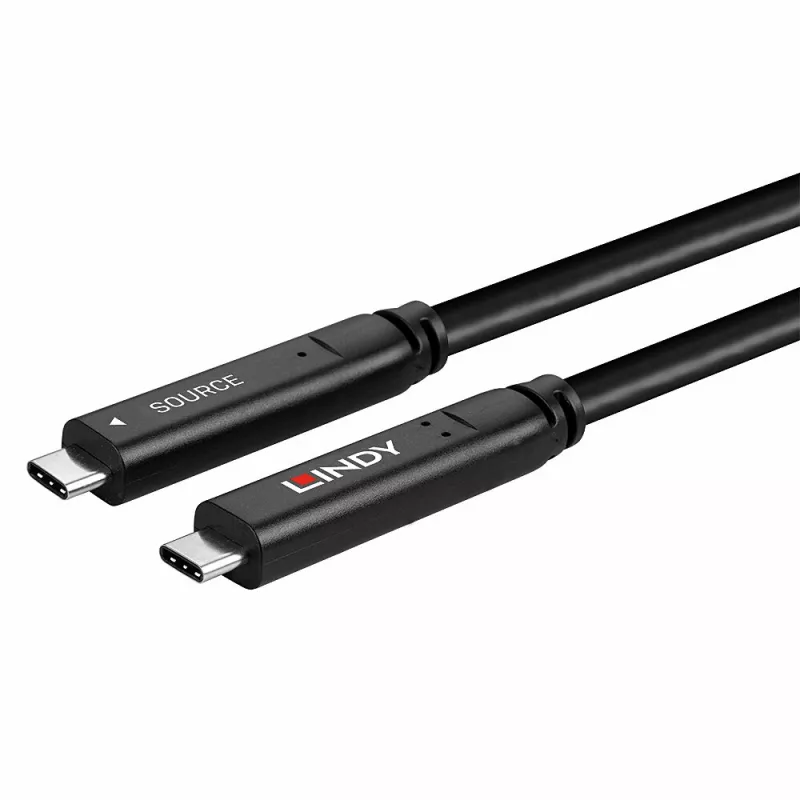 Lindy Cable híbrido USB 3.2 Gen 2 y DP 1.4 tipo C de 10 m