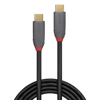 Cable Lindy 0,5m USB 3.2 Type-C a C, 20Gbit/s, 5A, PD, Anthra Line