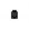 Conector hembra en línea Keystone EQUIP Cat.6A no apantallado, RJ-45, formato plano, negro, 8 uds.