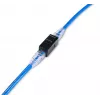 Conector hembra en línea Keystone EQUIP Cat.6A no apantallado, RJ-45, formato plano, negro, 8 uds.