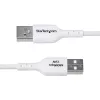 Cable de carga USB-A a USB-C StarTech.com de 1 m, carga y sincronización, 3A, USB 2.0, funda TPE — cable de carga USB blanco