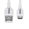 Cable de carga USB-A a USB-C StarTech.com de 1 m, carga y sincronización, 3A, USB 2.0, funda TPE — cable de carga USB blanco