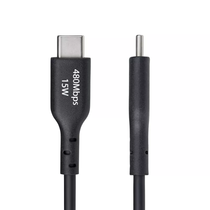 Cable de carga USB-A a USB-C StarTech.com de 3ft (1 m), carga y sincronización, 3A, USB 2.0, funda TPE — cable de carga USB negro