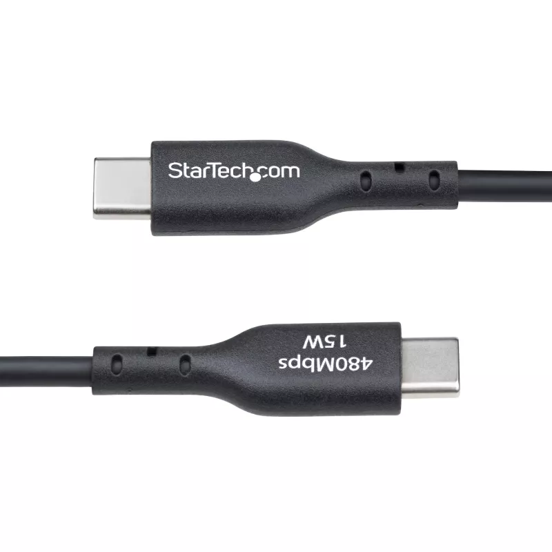 Cable de carga USB-A a USB-C StarTech.com de 3ft (1 m), carga y sincronización, 3A, USB 2.0, funda TPE — cable de carga USB negro