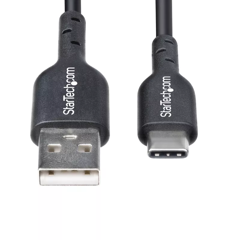 Cable de carga USB-A a USB-C StarTech.com de 3ft (1 m), carga y sincronización, 3A, USB 2.0, funda TPE — cable de carga USB negro