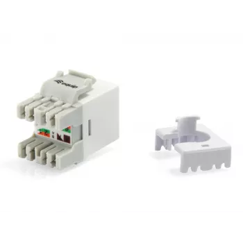 Conector hembra keystone Cat.6 no apantallado LSA Equip, tipo delgado, blanco