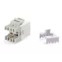 Conector hembra keystone Cat.6 no apantallado LSA Equip, tipo delgado, blanco