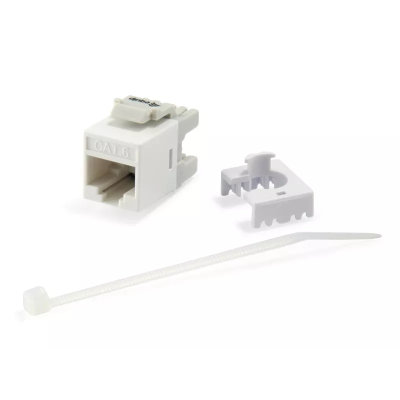 Conector hembra keystone Cat.6 no apantallado LSA Equip, tipo delgado, blanco